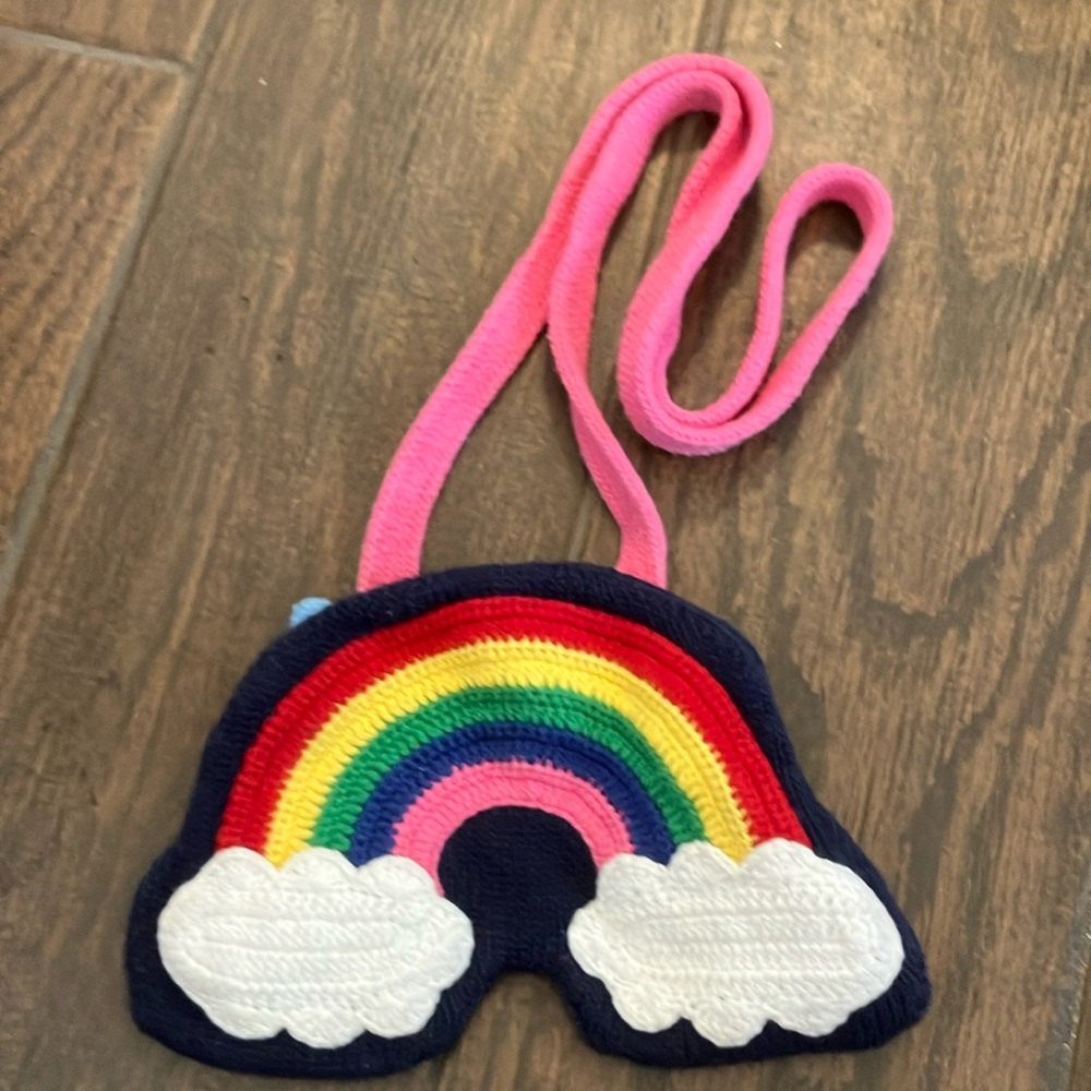 Hanna Anderson Kids Rainbow Knit Crossbody
